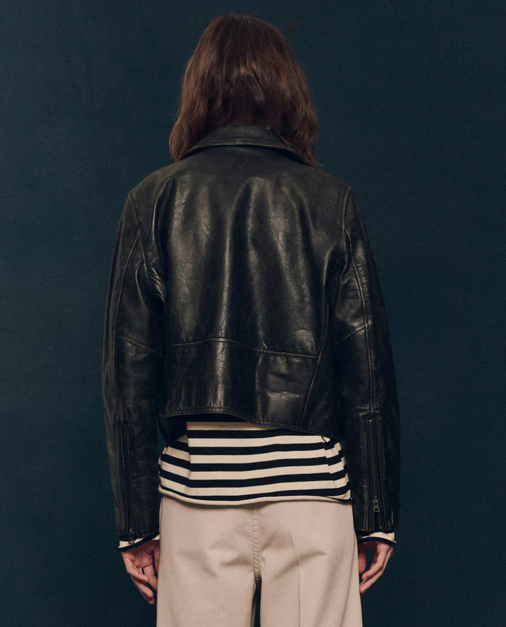 THE PERFECT LEATHER JACKET - WORN BLACK