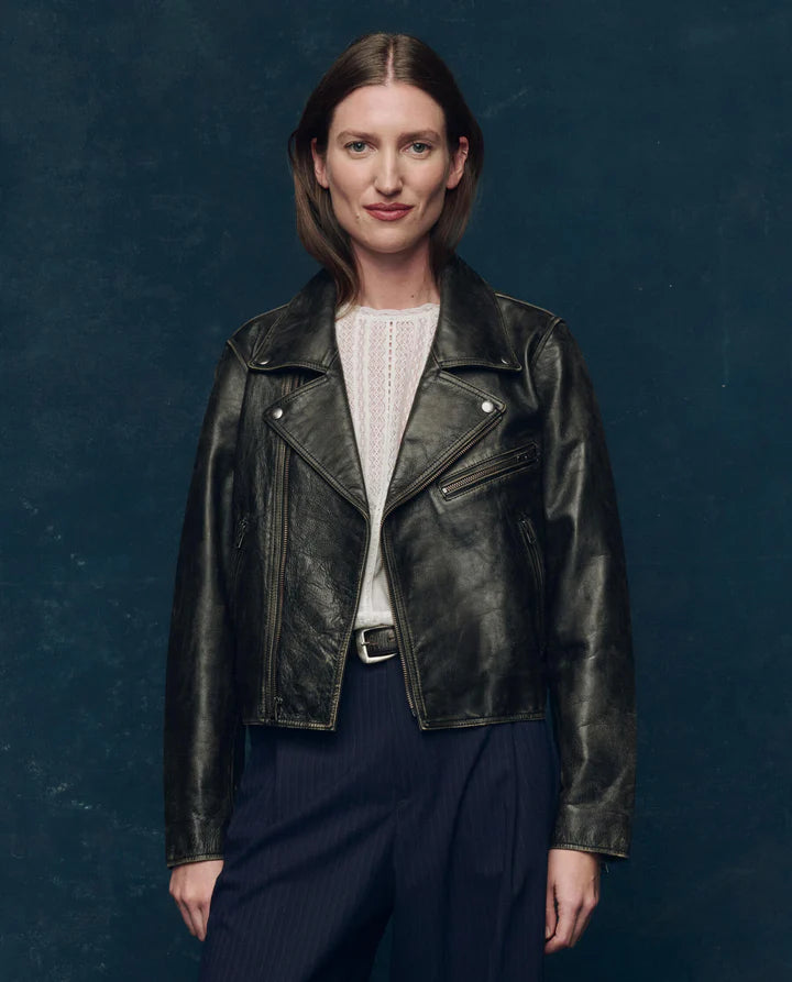 THE PERFECT LEATHER JACKET - WORN BLACK