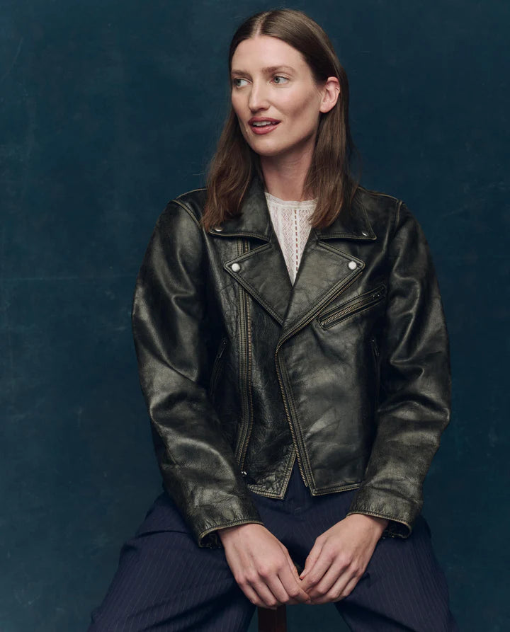 THE PERFECT LEATHER JACKET - WORN BLACK