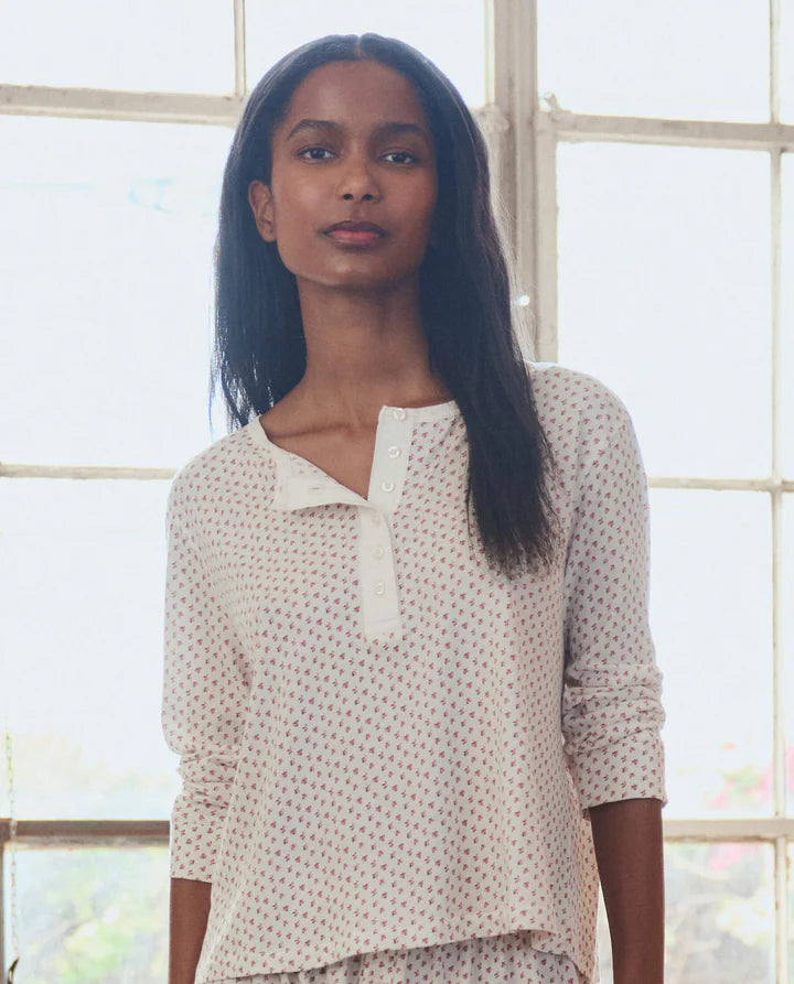 THE CROP SLEEP HENLEY - CALICO ROSE