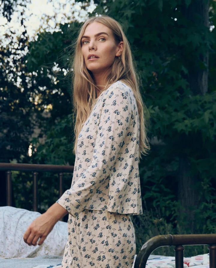 THE CROP SLEEP HENLEY - INDIGO ROSE
