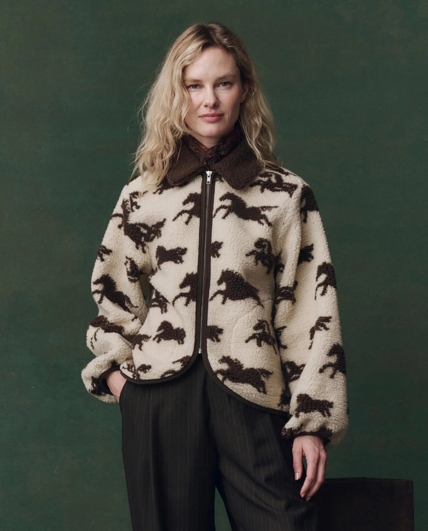 THE PASTURE JACKET - CREAM WITH HICKORY