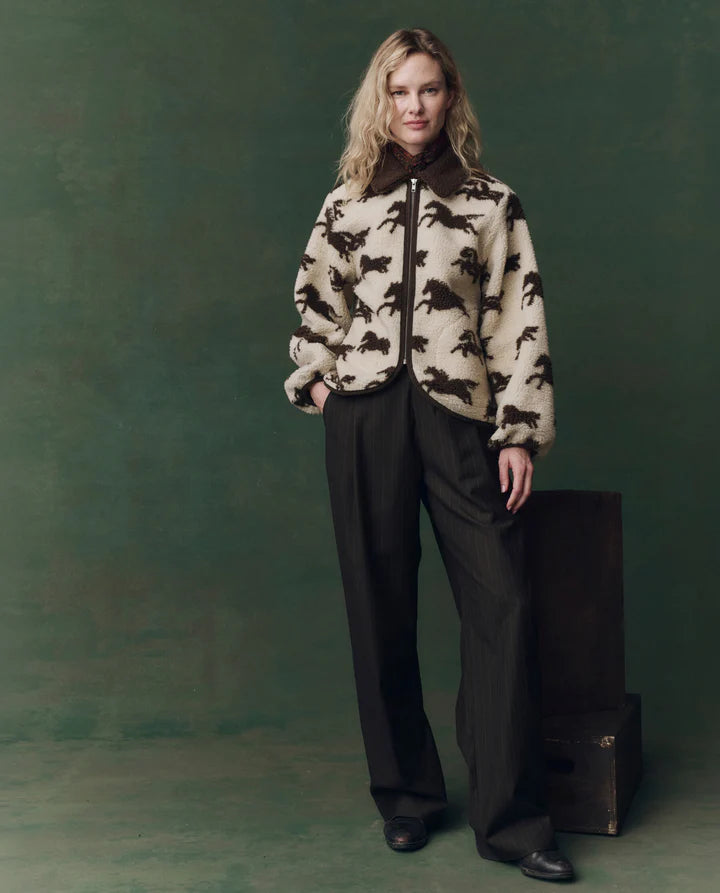 THE PASTURE JACKET - CREAM WITH HICKORY