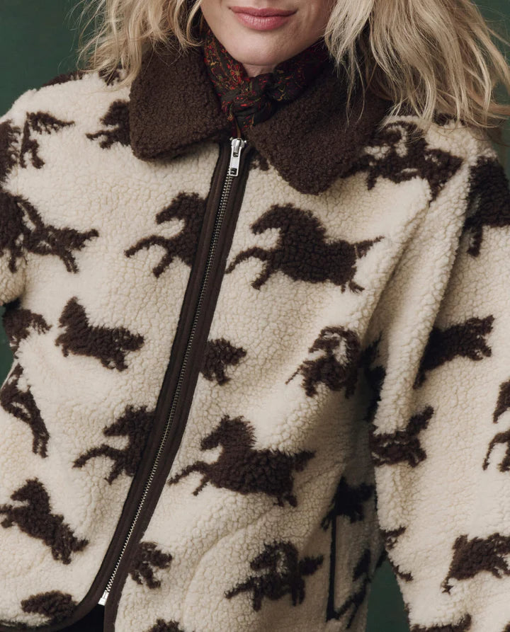 THE PASTURE JACKET - CREAM WITH HICKORY