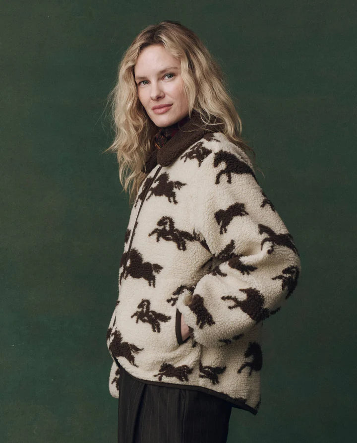 THE PASTURE JACKET - CREAM WITH HICKORY