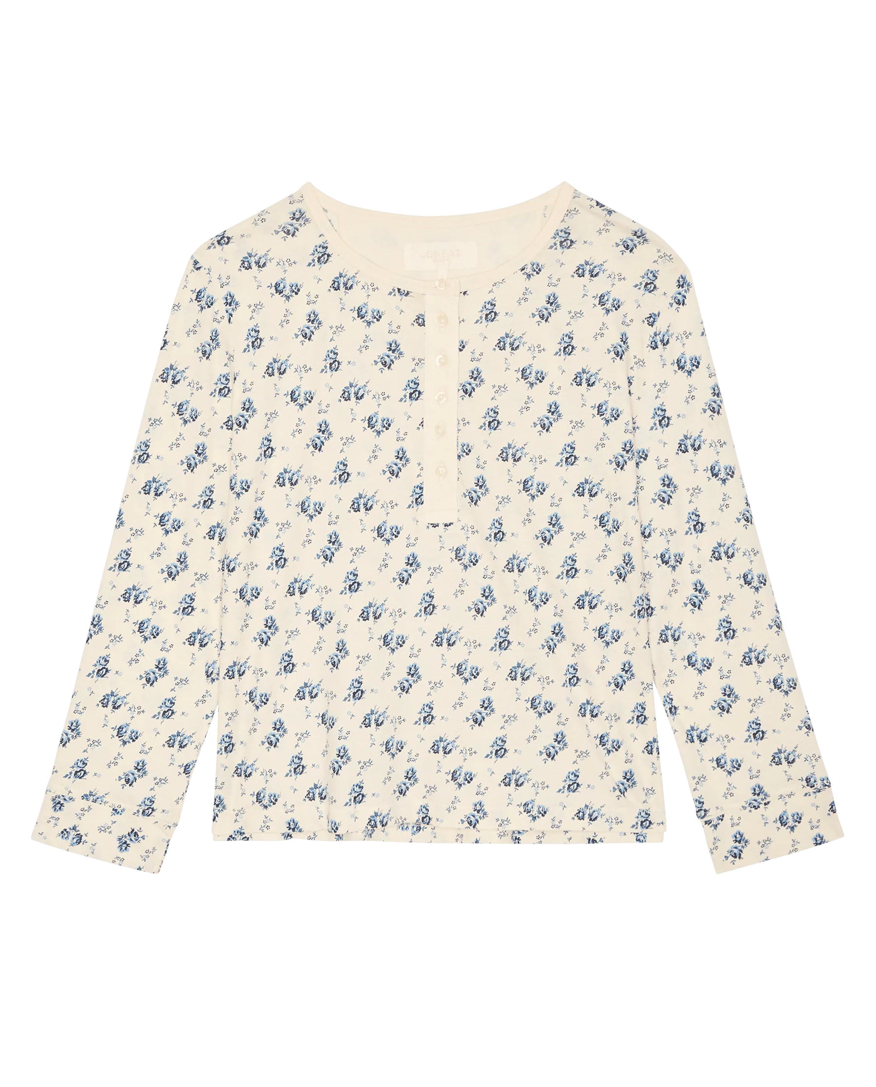 THE CROP SLEEP HENLEY - INDIGO ROSE