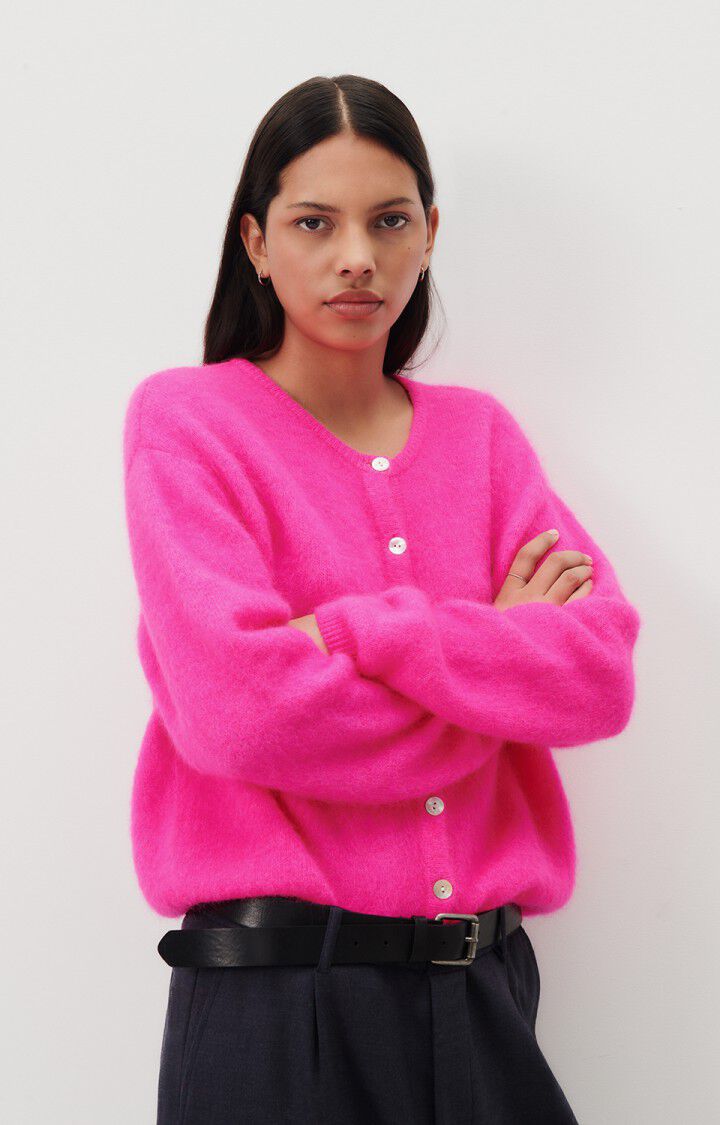 WOMEN'S CARDIGAN VITOW - NEON PINK MELANGE