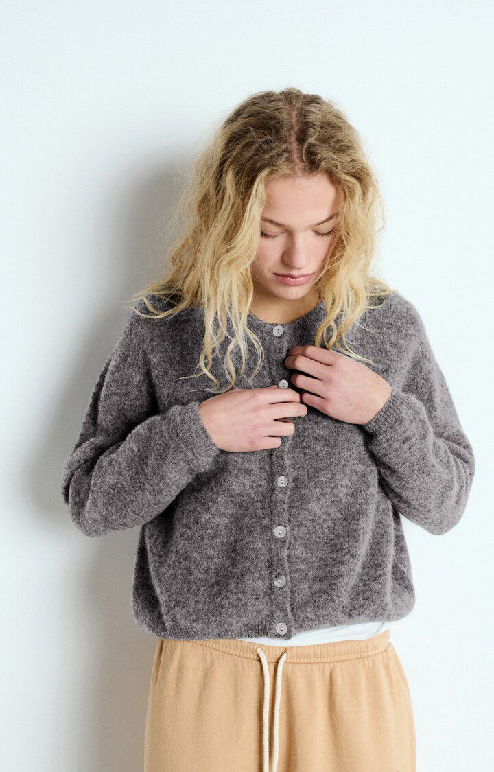 VITOW CARDIGAN - MELANGE STEEL