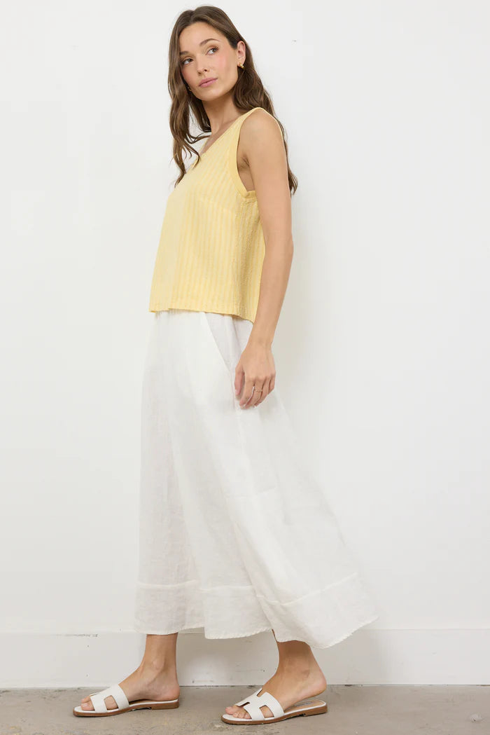 CALA LINEN SKIRT - ECRU