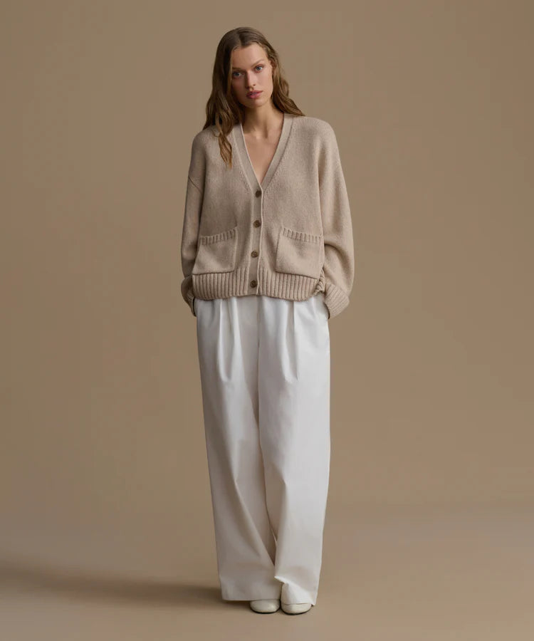 BARRETT CARDIGAN - LIGHT KHAKI