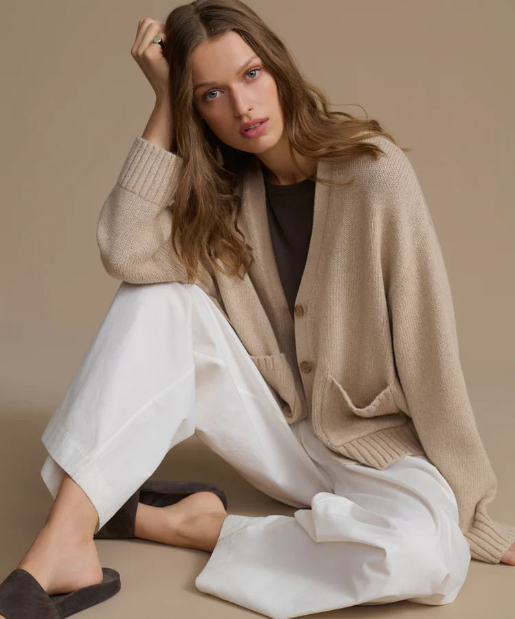 BARRETT CARDIGAN - LIGHT KHAKI