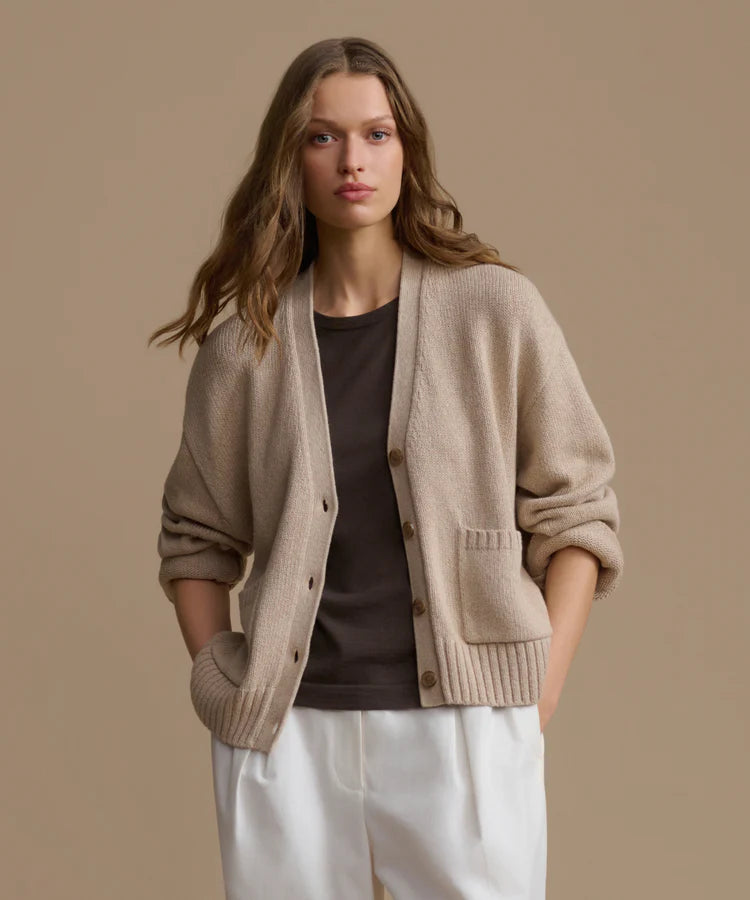 BARRETT CARDIGAN - LIGHT KHAKI