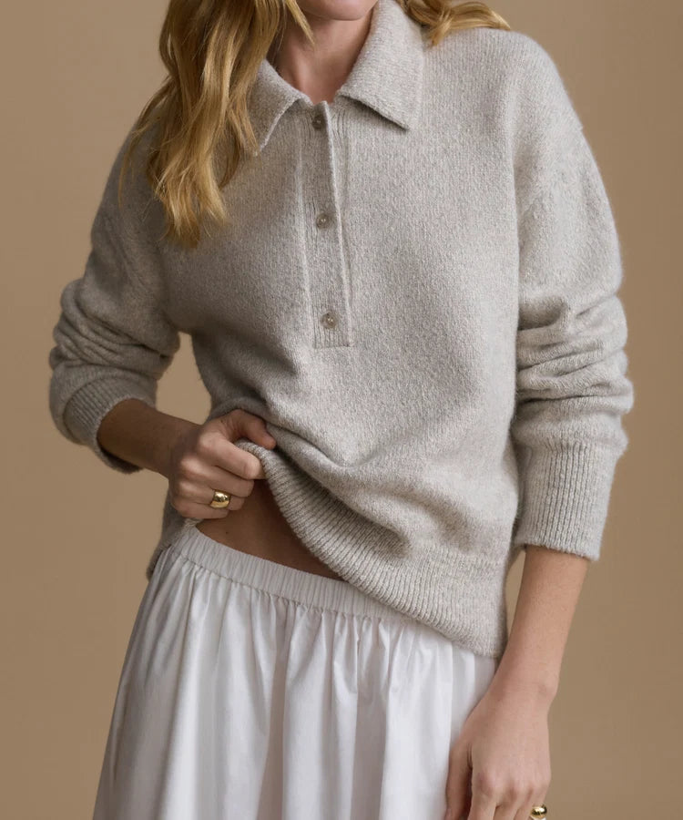 BURKE POLO - PALE GRAY