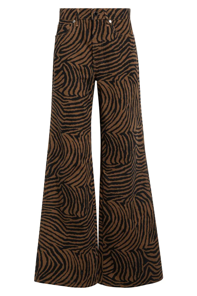 KASEY WIDE LEG JEANS - ZIGER OCHRE BLACK