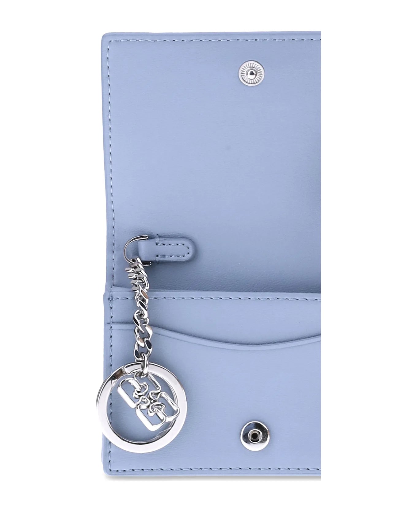GANNI BOU CARD HOLDER WITH FLAP ANIMALS - BLUE