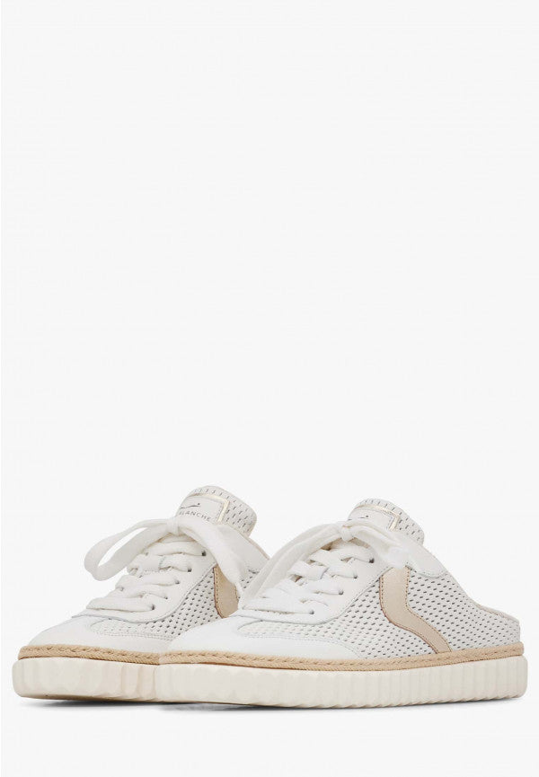 INES MULE - LEATHER SNEAKERS - NAPPA WHITE/PLATINUM