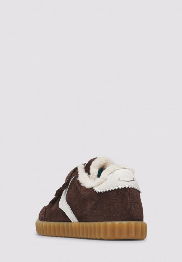 INES FRINGE - WOOL/SUEDE - CHOCOLATE