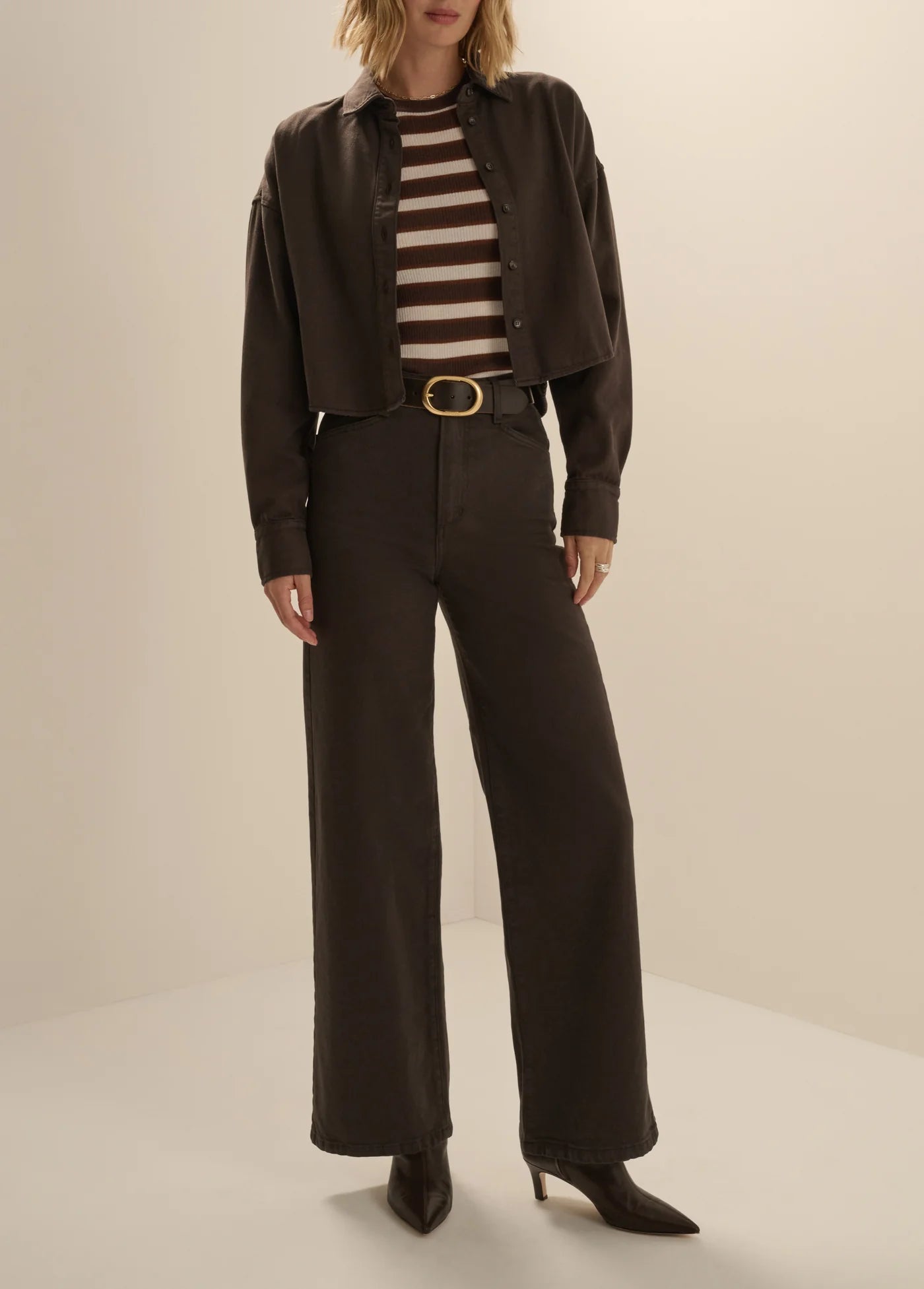 THE MISCHA WIDE LEG - ESPRESSO