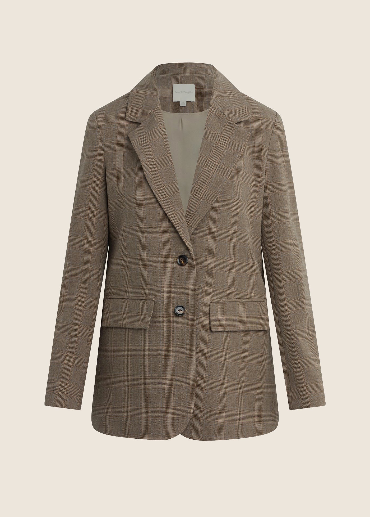 THE FAVORITE OVERSIZED BLAZER - JAVA PLAID