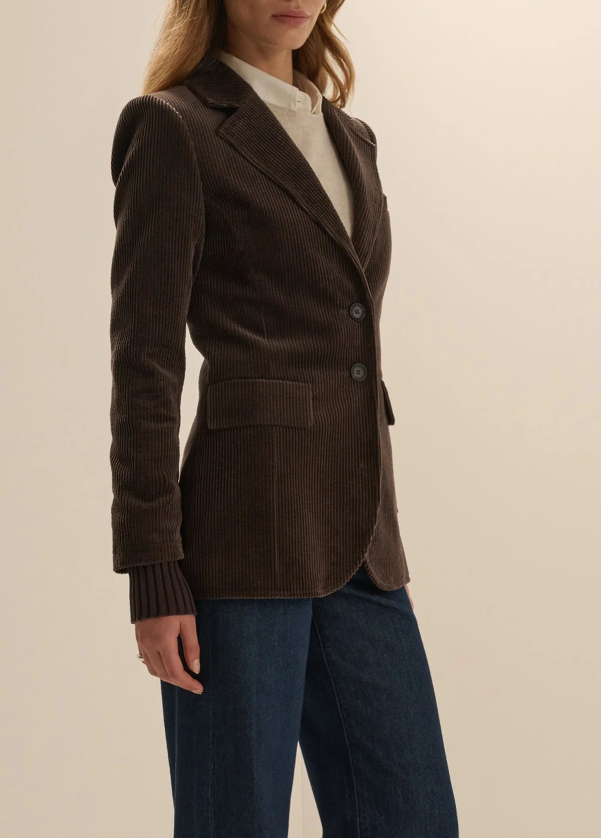 THE CORD CITY BLAZER - ESPRESSO