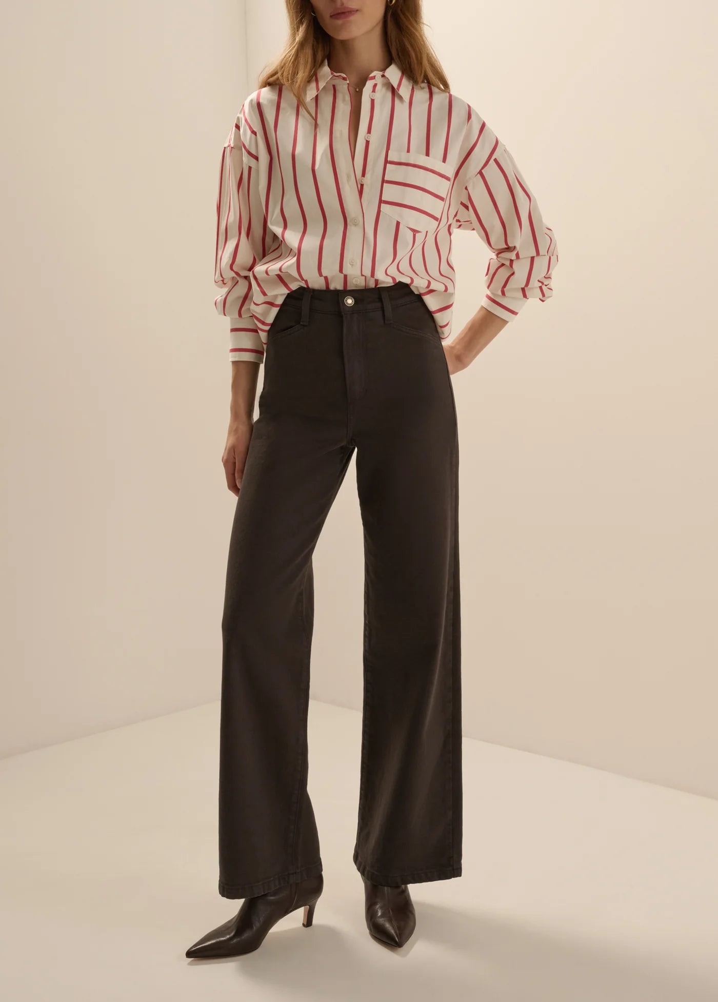 THE MISCHA WIDE LEG - ESPRESSO