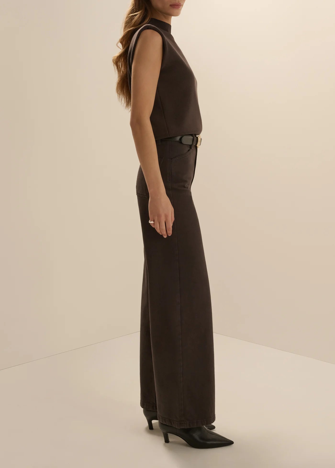 THE MISCHA WIDE LEG - ESPRESSO