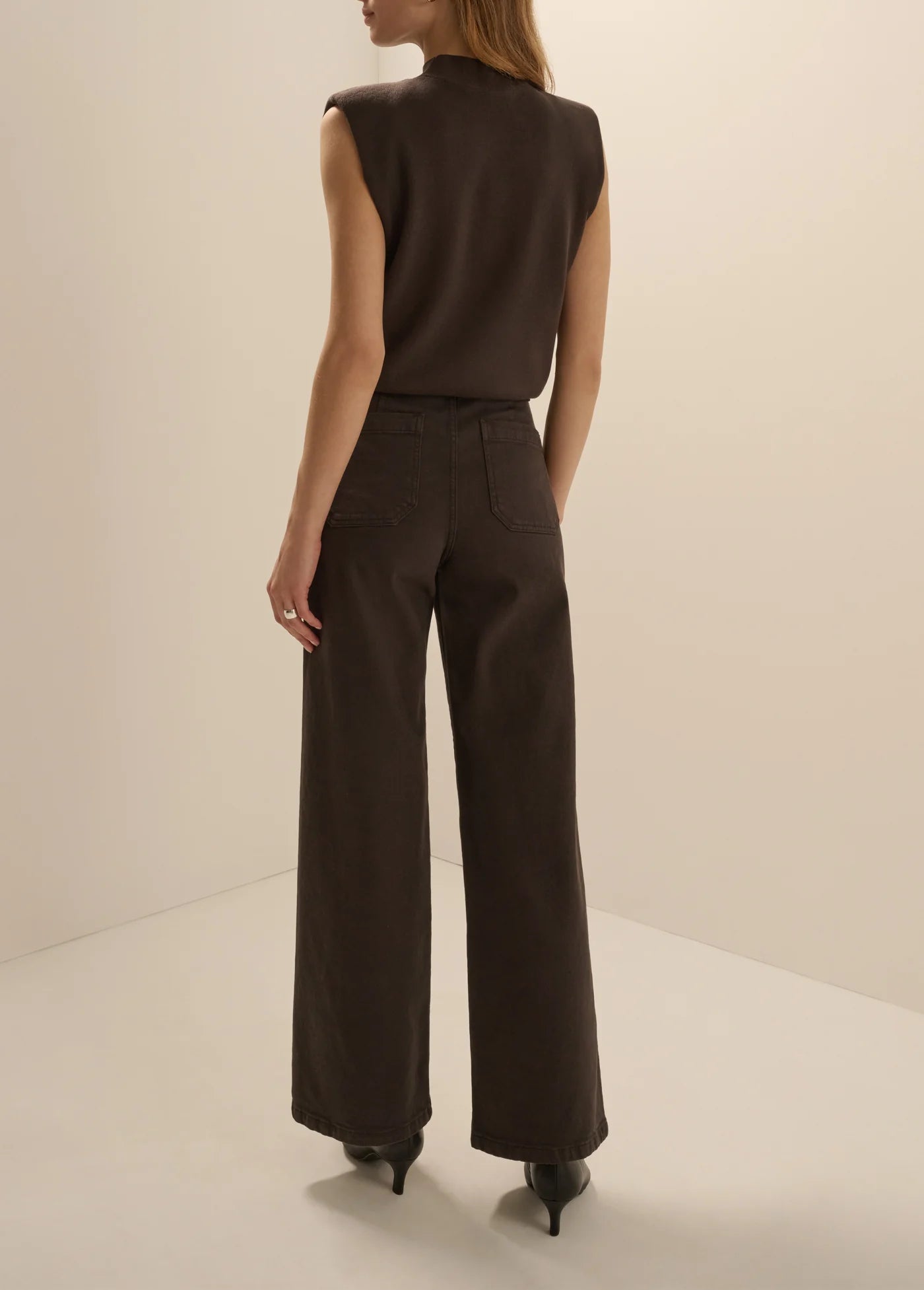THE MISCHA WIDE LEG - ESPRESSO
