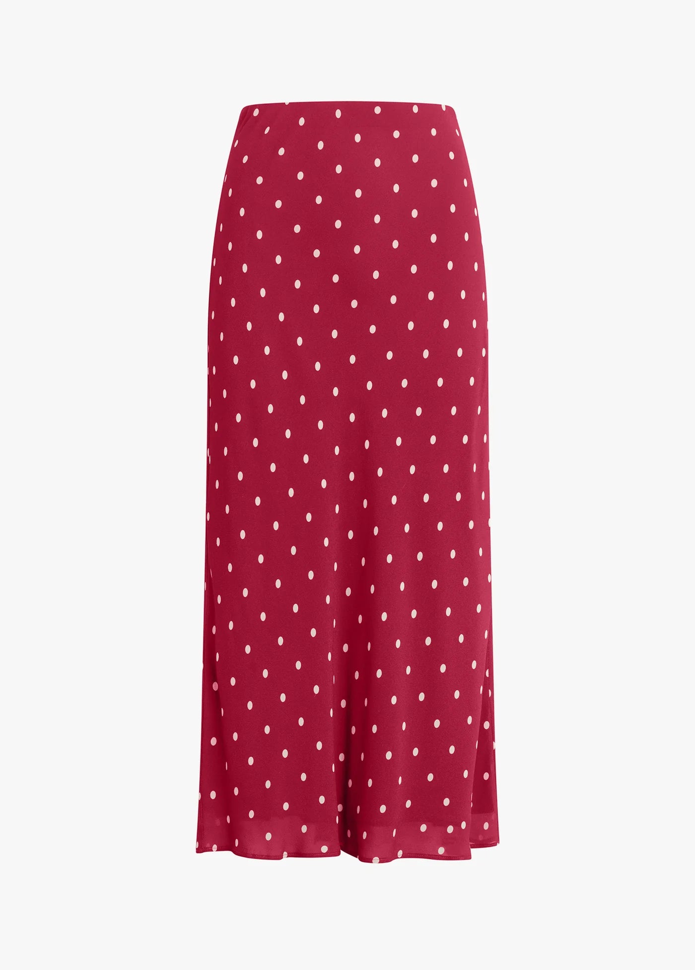 THE JOJO SKIRT - RASPBERRY/CREAM DOT