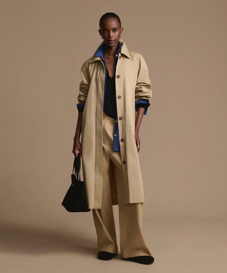 LEO TRENCH COAT - DARK KHAKI