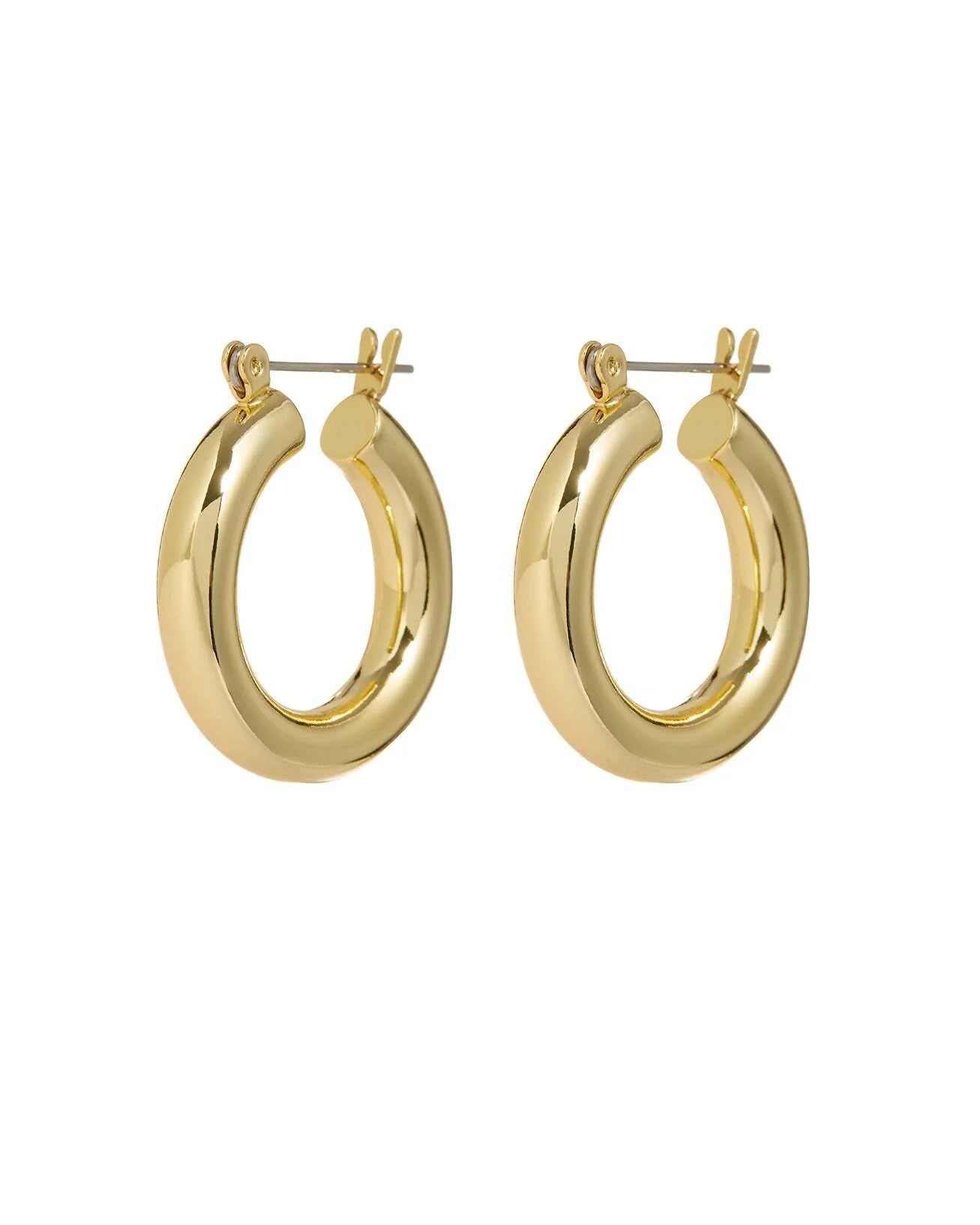 BABY AMALFI TUBE HOOPS - GOLD