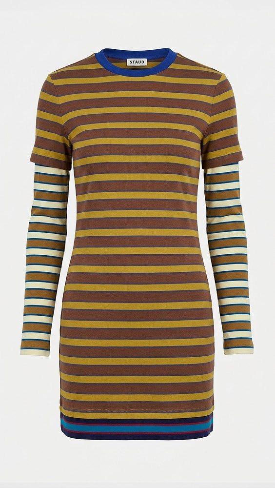 DILLON DRESS - CIGAR/SONOMA STRIPE