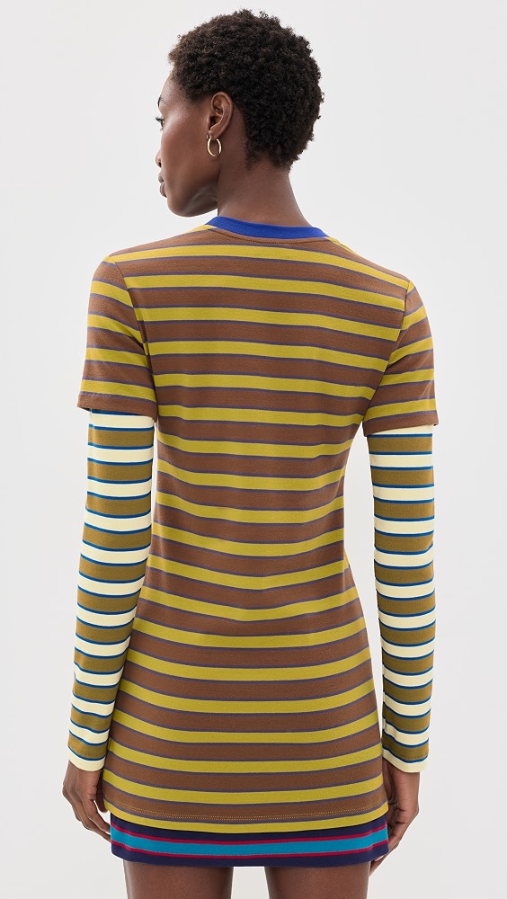 DILLON DRESS - CIGAR/SONOMA STRIPE