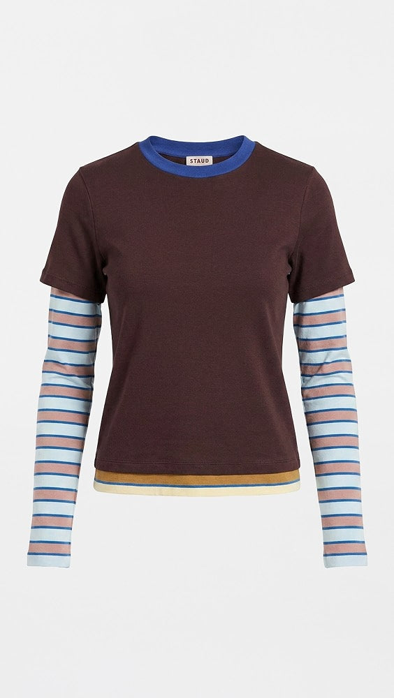 DILLON TEE - EARTH/HORIZON STRIPE