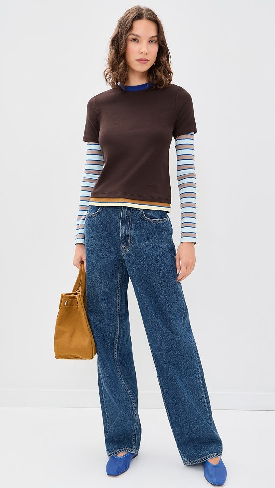 DILLON TEE - EARTH/HORIZON STRIPE