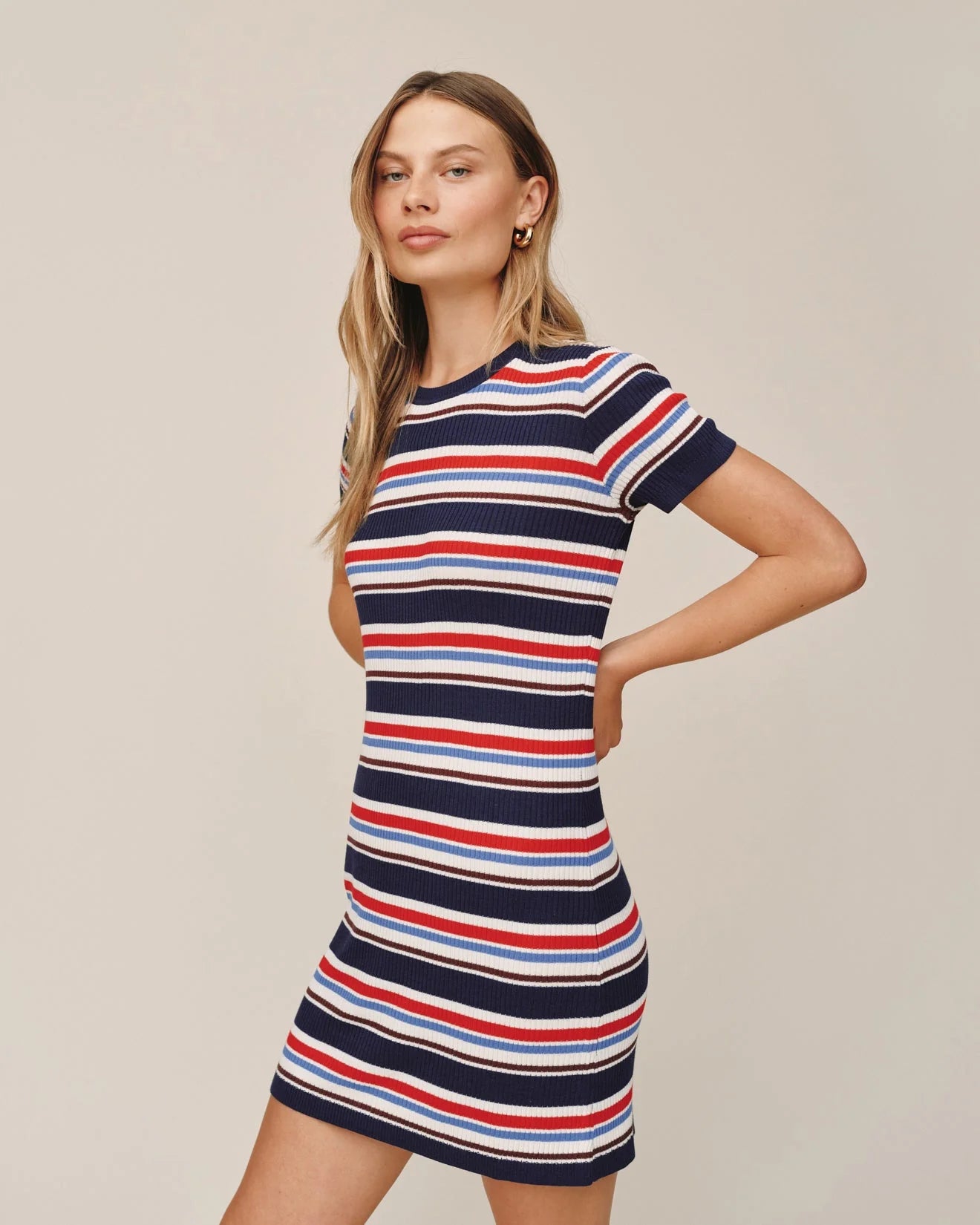 STRIPE TEE DRESS - SEASIDE STRIPE