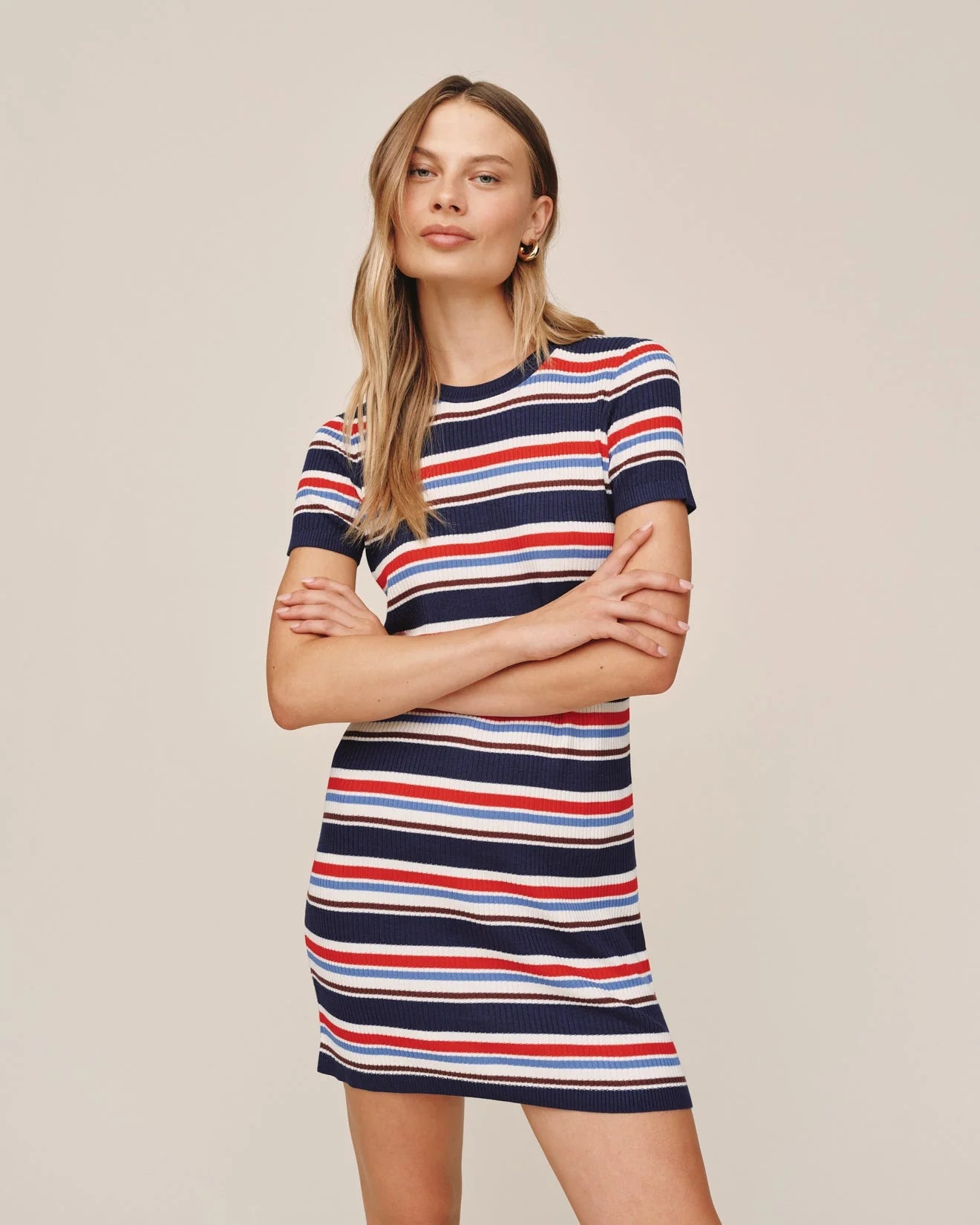 STRIPE TEE DRESS - SEASIDE STRIPE