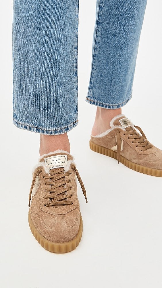INES MULE - FUR/SUEDE - LIGHT BROWN