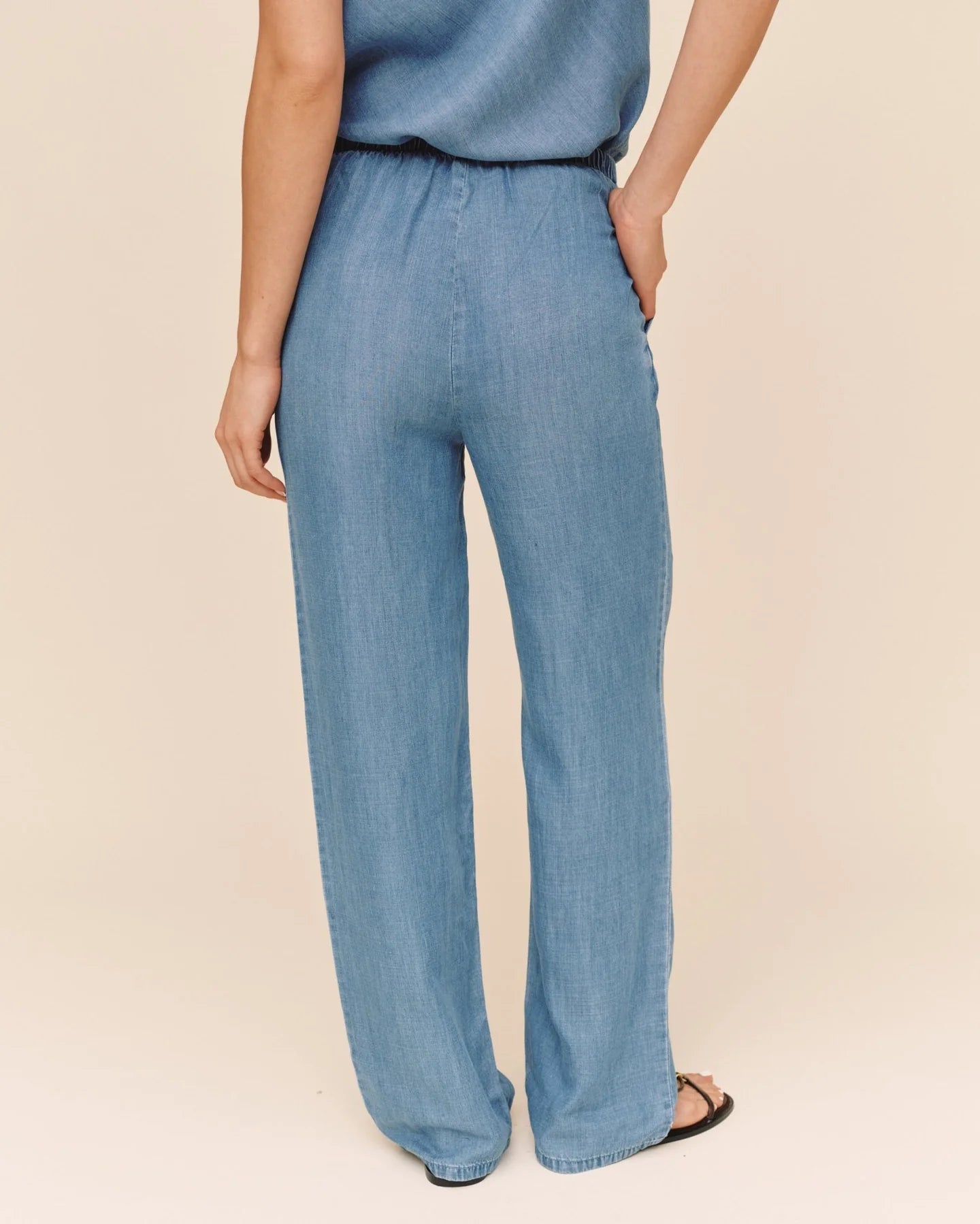 WIDE LEG DRAWSTRING - INDIGO HARBOR WASH